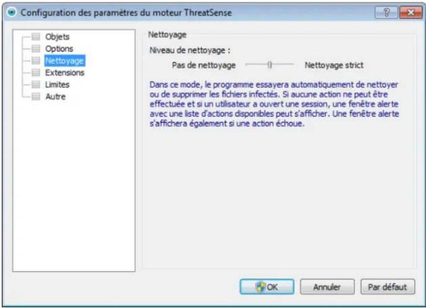 ESET Endpoint Security for Windows - Niveaux de nettoyage - 1