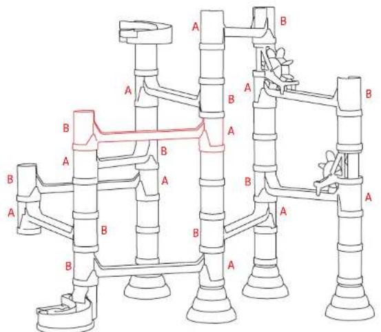 Quercetti 6576 - Migoga marble run - 1