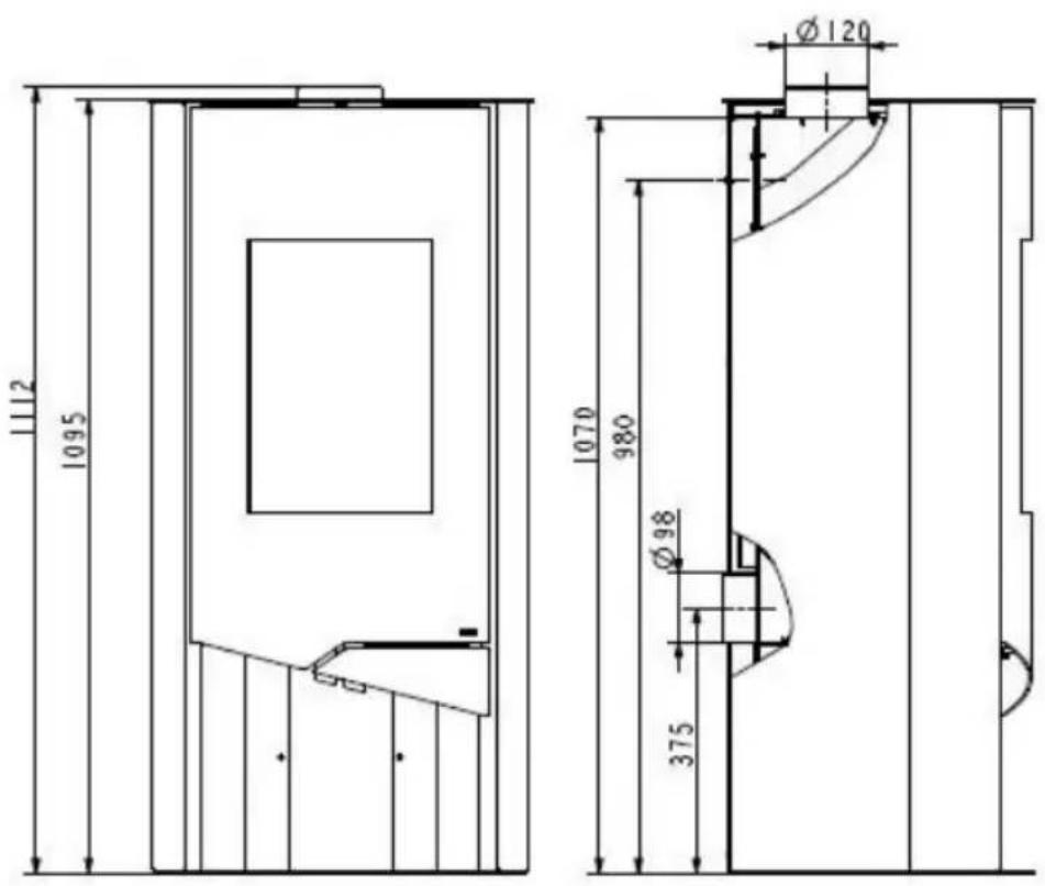 Wamsler NLine Typ 111 55 - Méretrajzok - 1