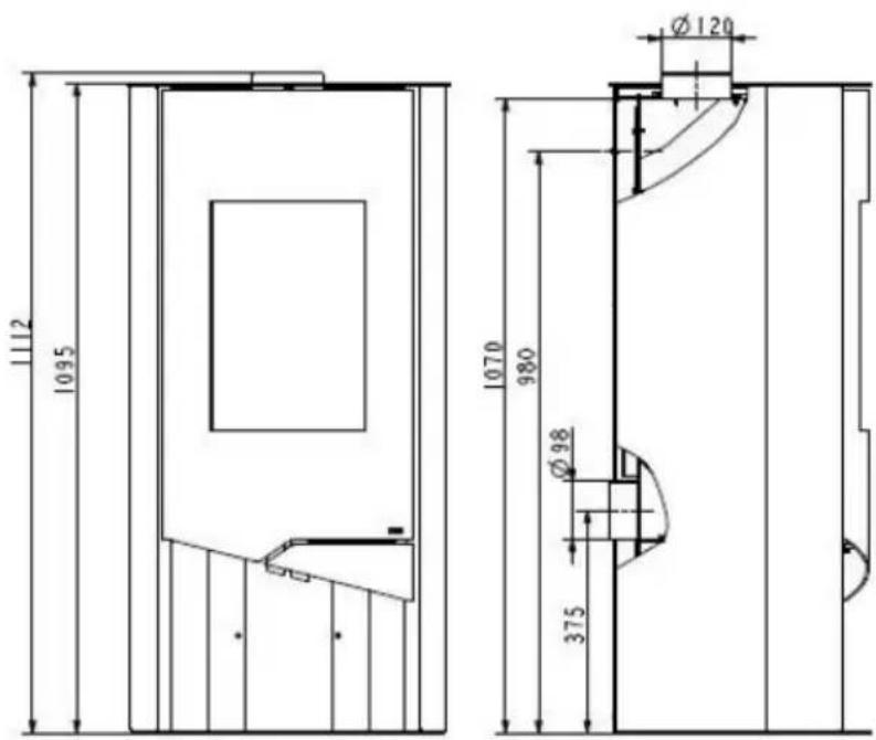 Wamsler NLine Typ 111 55 - Plans avec les dimensions - 1