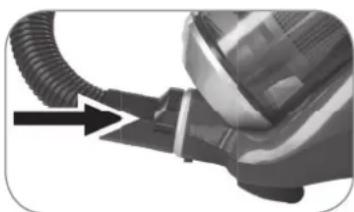 Cleanmaxx C32070 - Inserting/removing the suction hose - 1