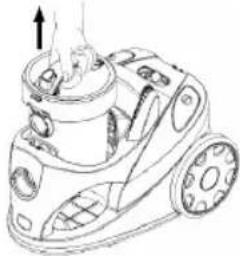 BOMANN BS 9018 CB - Svuotamento del collettore della polvere - 1