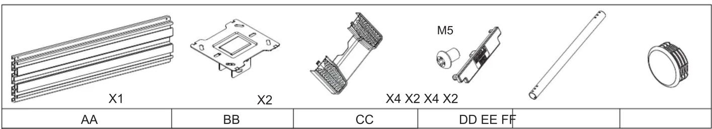 Multibrackets MBC1USD - COMPONENT CHECKLIST - 3