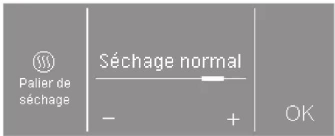 MIELE PDR 50008 CH HP - Sélectionner le palier de séchage - 2