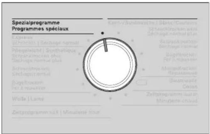 MIELE PDR 50008 CH HP - Sélection des programmes spéciaux - 1