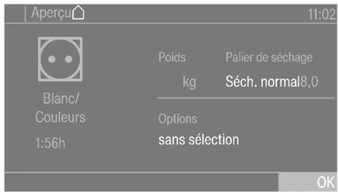 MIELE PDR 90008 HP CH - Sélectionner le palier de séchage - 1