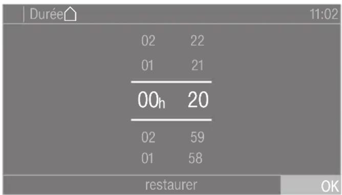 MIELE PDR 90008 HP CH - Sélectionnez la durée (programme à durée modulable) - 2