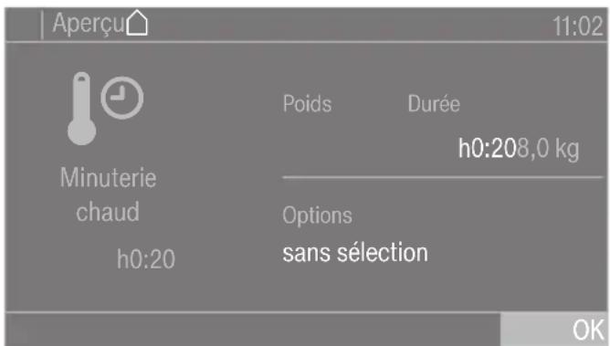 MIELE PDR 90008 HP CH - Sélectionnez la durée (programme à durée modulable) - 1
