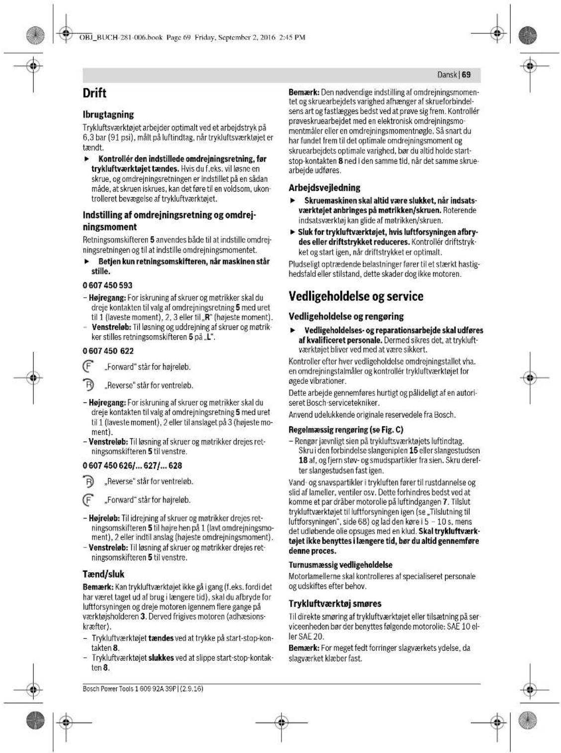 BOSCH 0 607 450 626 - Udtagning af indsatsværktj - 2