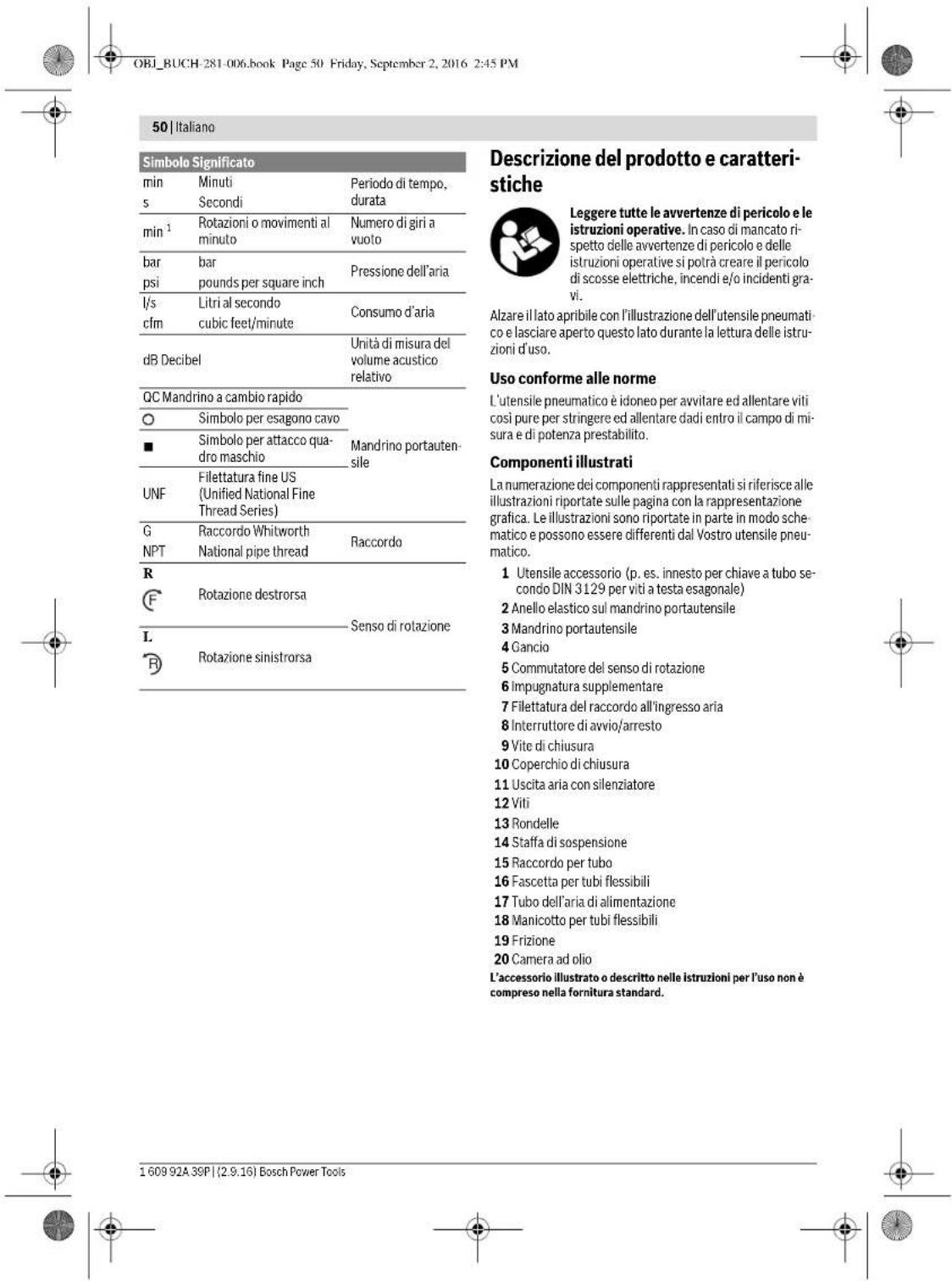 BOSCH 0 607 450 626 - Avvertenze di sicurezza per avvitatori a massa battente pneumatici - 6