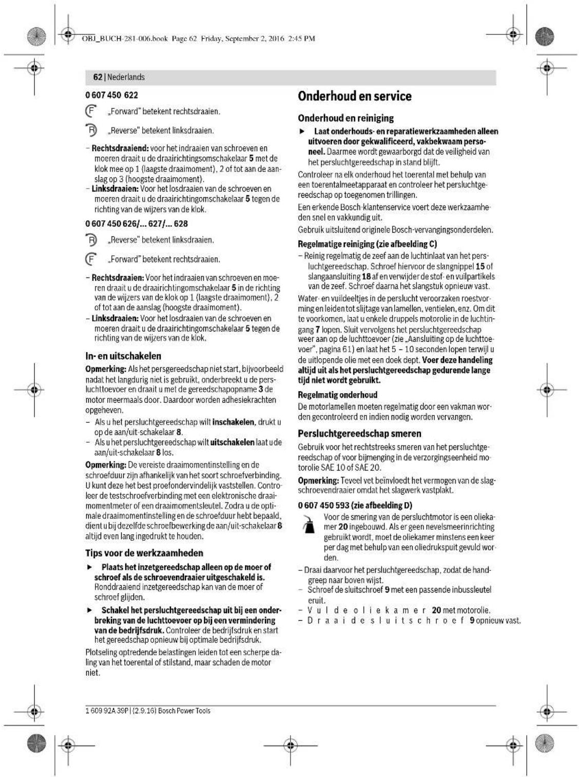 BOSCH 0 607 450 626 - (zie afbeelding A) - 3
