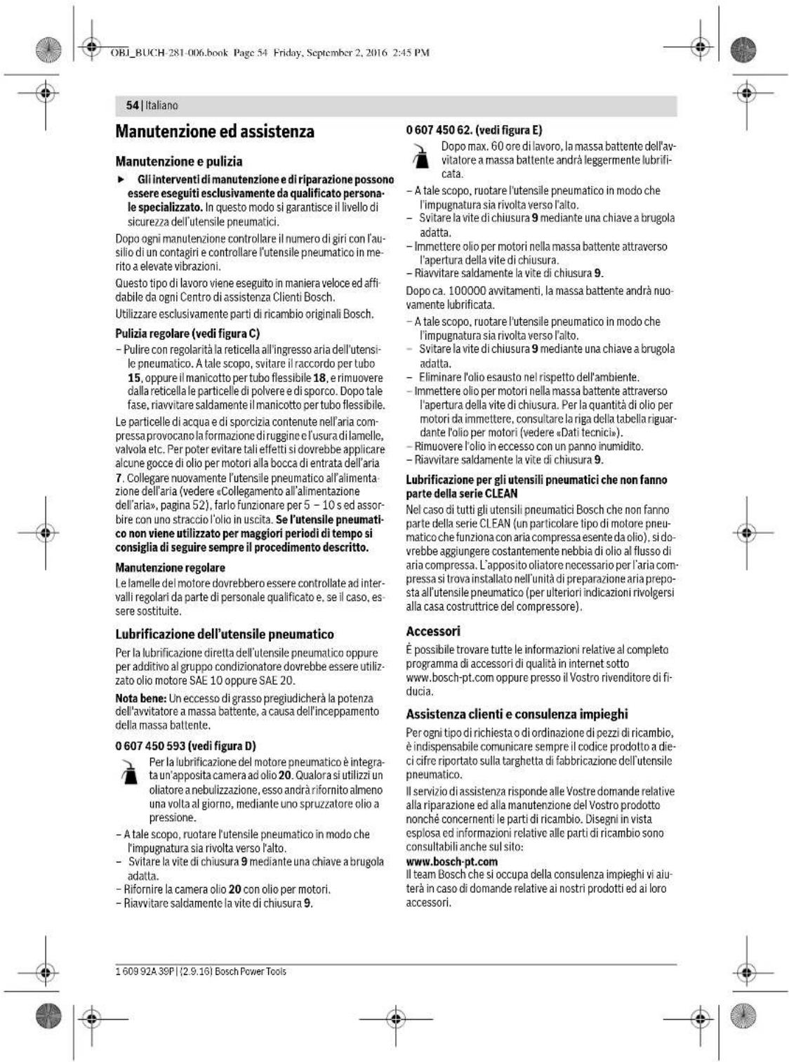 BOSCH 0 607 450 626 - Indicazioni operative - 5