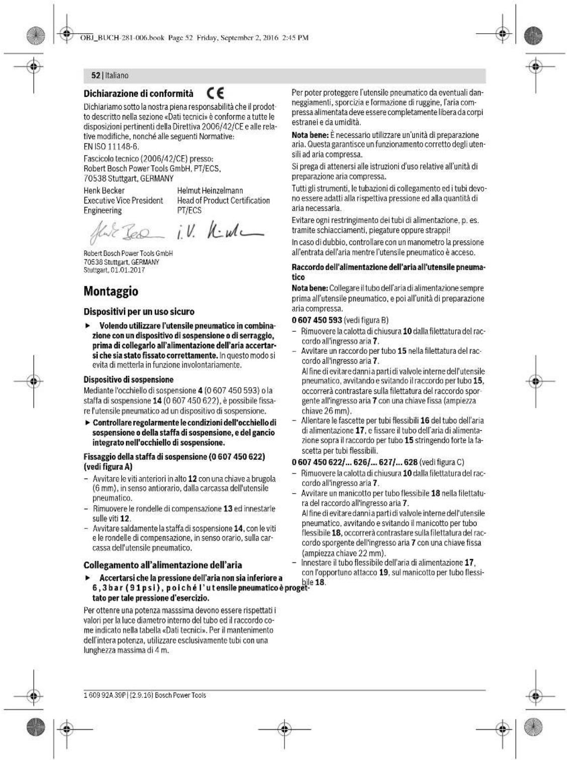 BOSCH 0 607 450 626 - Avvertenze di sicurezza per avvitatori a massa battente pneumatici - 8