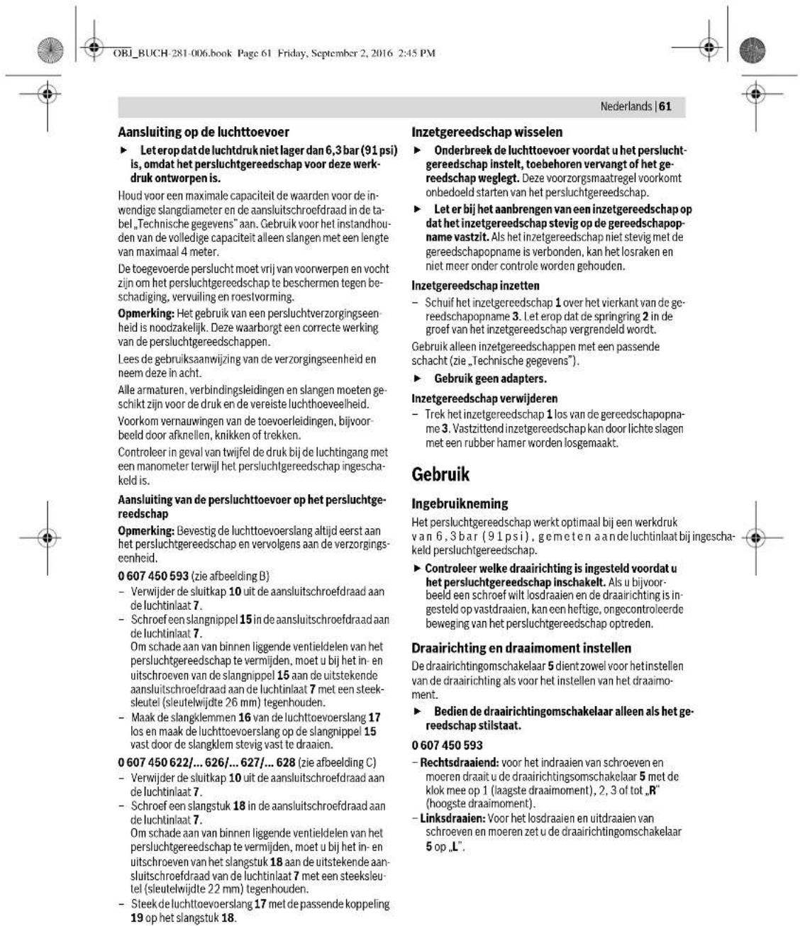 BOSCH 0 607 450 626 - (zie afbeelding A) - 2