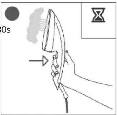 TEFAL IXEO QT1020 - Turning on the iron / Mise en marche fer / Bügeleisen einschalten - 3