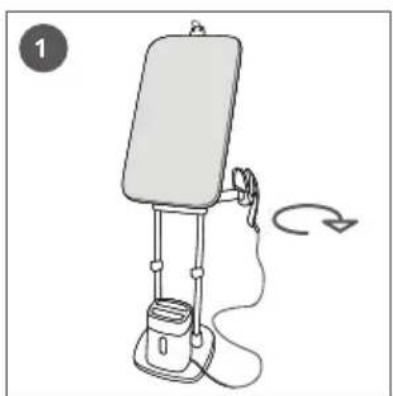 TEFAL IXEO QT1020 - Move the board to the horizontal position / Mettre le plateau à l'horizontale / Bügelbrett in die waagerechte Position bringen - 4