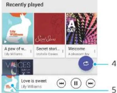 SONY Xperia 10 Plus - Écran d'accueil de l'application Musique - 2