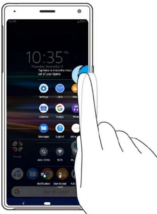 SONY Xperia 10 Plus - Utilisation du Détction latérale - 2