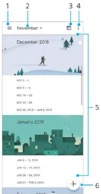 SONY Xperia 10 Plus - Calendrier - 1