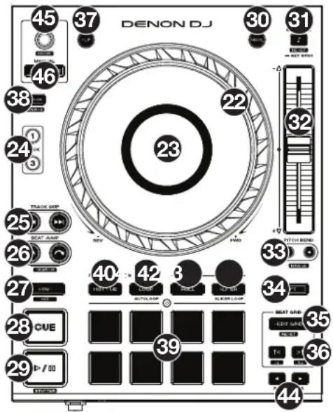 DENON Prime 4 - Panel superior - 3