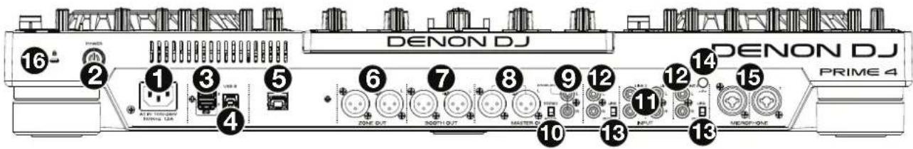 DENON Prime 4 - Rückseite - 1