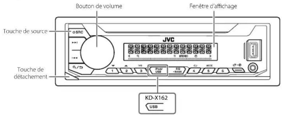 JVC KDX162 - Façade - 1