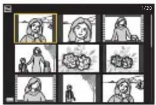 NIKON Coolpix A1000 - Visualisation par planche d'imagettes/affichage du calendrier - 4