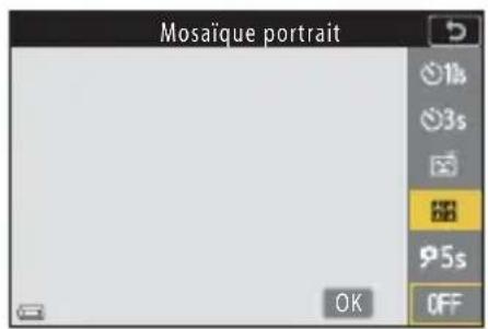 NIKON Coolpix A1000 - Utilisez la touche du sélecteur multidirectionnel pour selectionner Mosaique portrait, et appuyez sur OK. - 2