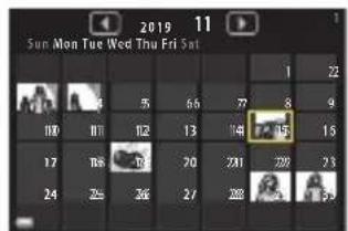NIKON Coolpix A1000 - Visualisation par planche d'imagettes/affichage du calendrier - 6