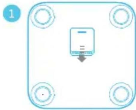 HUAWEI Body Fat Scale AH100 - Install the battery to power on the scale - 1