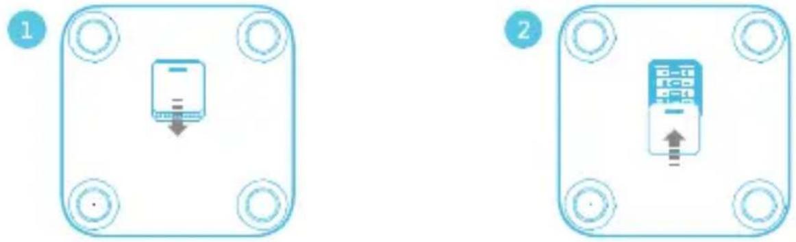 HUAWEI Body Fat Scale AH100 - Batterien einlagen, um die Waage einszuschalten - 1