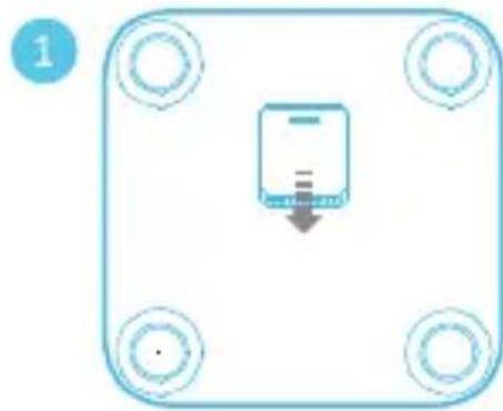 HUAWEI Body Fat Scale AH100 - Inserir as pilhas para alimentar a balança - 1