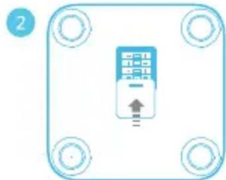 HUAWEI Body Fat Scale AH100 - Colocacion de la bateria para poder encender la báscula - 2