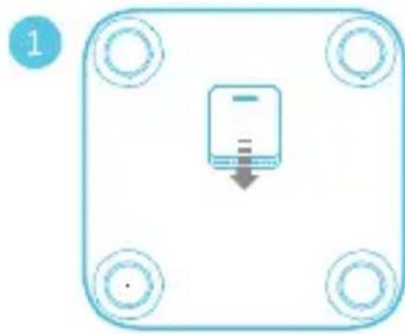 HUAWEI Body Fat Scale AH100 - Installazione batterie per l'accensione - 1