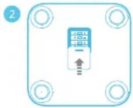 HUAWEI Body Fat Scale AH100 - Inserir as pilhas para alimentar a balança - 2