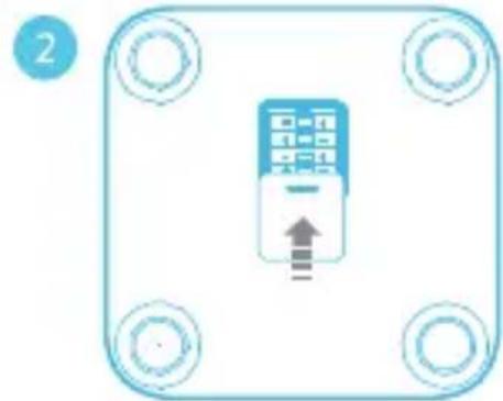 HUAWEI Body Fat Scale AH100 - Installer les piles pour alimenter l'impédancemètre - 2