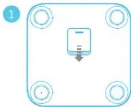 HUAWEI Body Fat Scale AH100 - Colocacion de la bateria para poder encender la báscula - 1