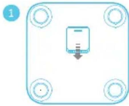 HUAWEI Body Fat Scale AH100 - Instalacja baterii zasilajycch wage - 1