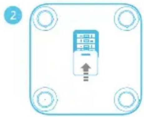 HUAWEI Body Fat Scale AH100 - Instalacja baterii zasilajycch wage - 2