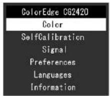 EIZO ColorEdge CG2420 - Affichage du menu - 1