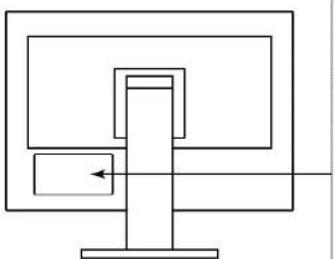 EIZO ColorEdge CG2420 - Emplacements des étiquettes de sécurité - 1