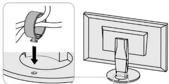 EIZO ColorEdge CG2420 - 6-3. Fixer/détacher le serre-câbles - 2