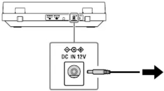 SONY PSLX310BT - Schließen Sie den Netzadapter an. - 1