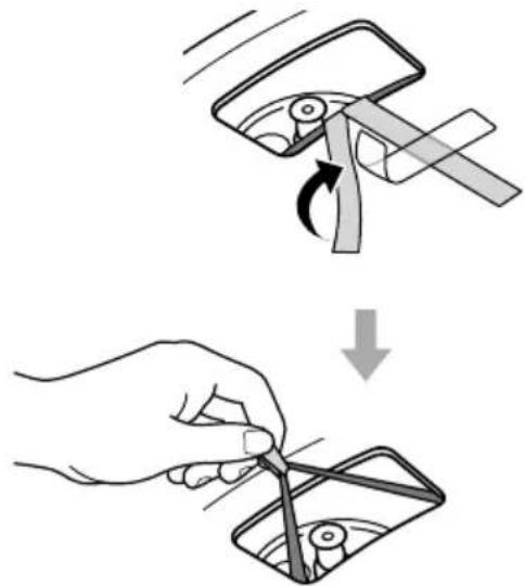 SONY PSLX310BT - Orientez le plateau de telle manière que la poulie du moteur soit visible à travers l'orifice rectangulaire avec les extrémités du ruban rouge collées au plateau. - 2