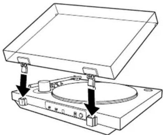 SONY PSLX310BT - Colocación de la cubierta antipolvo - 2
