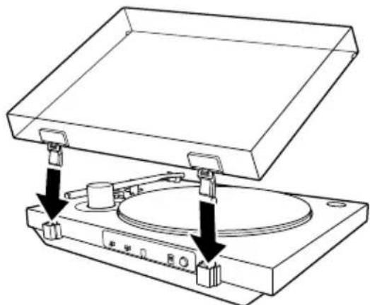 SONY PSLX310BT - Anbringen der Staubabdeckung - 2