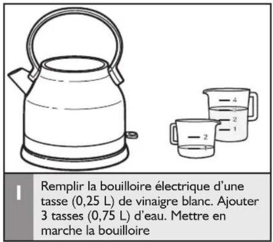 KITCHENAID KEK1222PT - Élimination des dépôts calcaires de l'intérieur de l'appareil - 1
