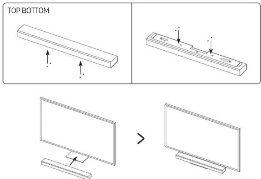 SAMSUNG QLED QE75Q90R - Installing a sound bar (sold separately) - 1
