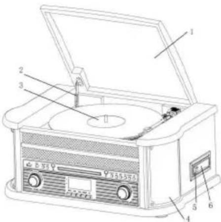 DENVER MRD51 - IMPORTANT: LEVANTAR Y BAJAR LA TAPA DEL TOCADISCOS - 1