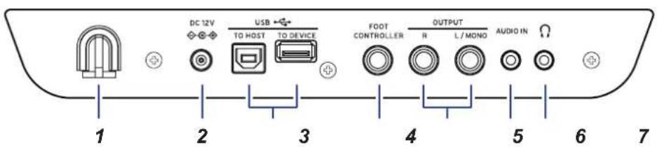 KORG EK50 - Panneau arrière - 1